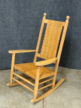 Load image into Gallery viewer, Natural Wood Cane Rocking Chair