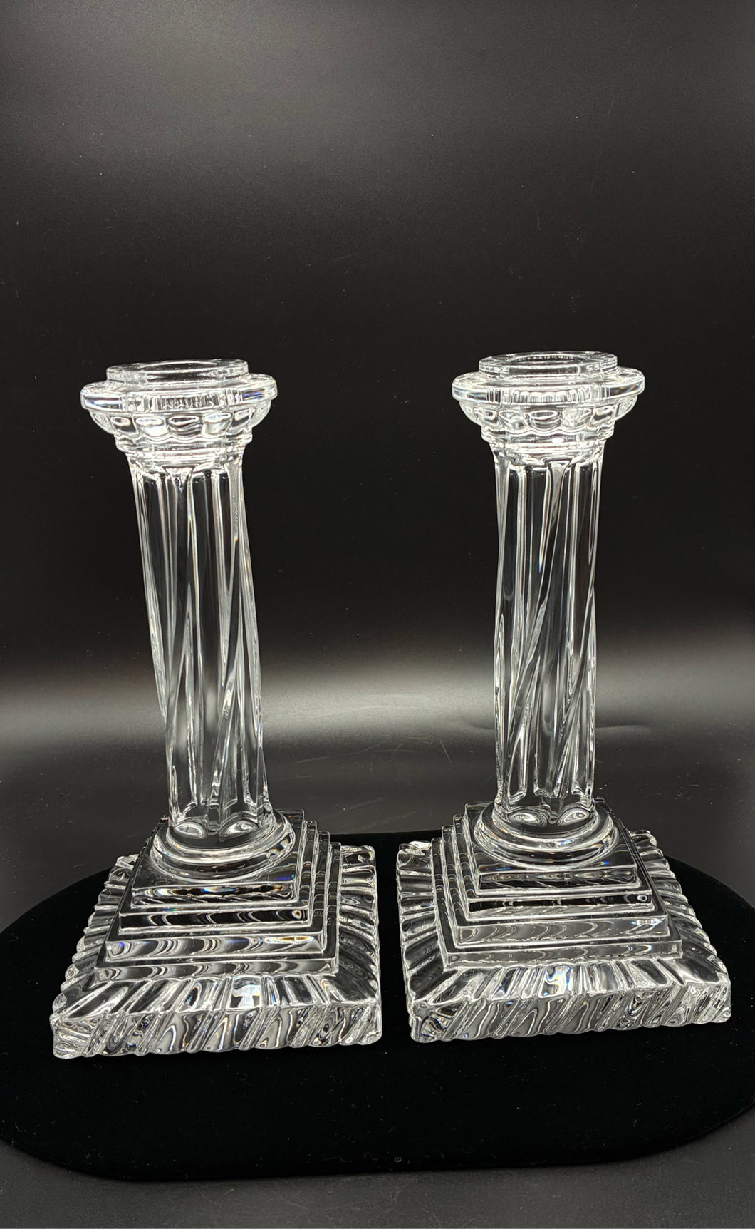 2 Piece Baccarat Crystal Candle/Candleholder