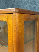 Load image into Gallery viewer, Mid-Century Modern Teak Display Cabinet with Glass Shelves