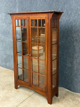 Load image into Gallery viewer, Ethan Allen Arts &amp; Crafts Solid Cherry Wood Display Cabinet