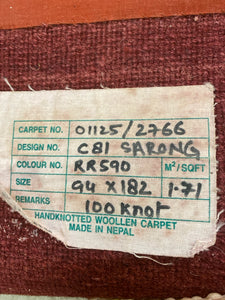 Hand Knotted Throw Rug