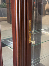 Load image into Gallery viewer, Howard Miller Mahogany Lighted Curio Cabinet with Glass Shelves