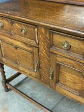 Load image into Gallery viewer, Vintage Solid Oak Server Cabinet
