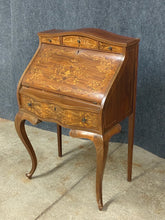 Load image into Gallery viewer, Louis XV Style Floral Inlaid Slant-front Secretary Desk
