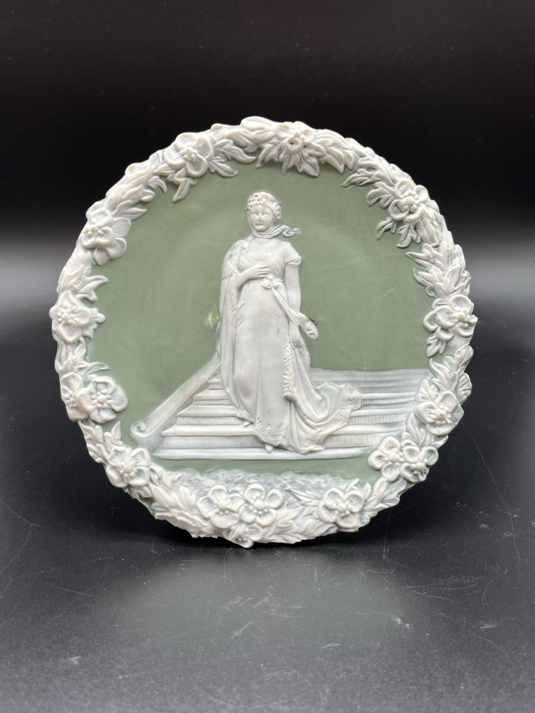 Jasperware Porcelain Green Plate
