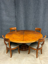 Load image into Gallery viewer, Large Round Pedestal 5 Piece Dining Set