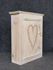 Hand-Painted Pine Wall Cabinet by Sheri Coco (1992)