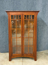 Load image into Gallery viewer, Ethan Allen Arts &amp; Crafts Solid Cherry Wood Display Cabinet