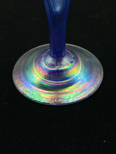Load image into Gallery viewer, Glass Iridescent Blue Perfume Bottle