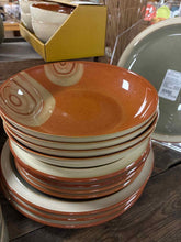 Load image into Gallery viewer, Denby Pottery Olive Orange-Red 16 Piece Swirl Creamer and/or Sugar