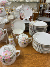 Load image into Gallery viewer, Noritake Gold Trim Floral Ceramic White Dinnerware set