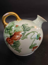 Load image into Gallery viewer, Green Porcelain Red 1 Piece Vintage Floral Pitcher
