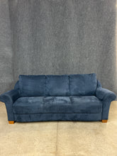 Load image into Gallery viewer, Natuzzi Blue Microfiber Sofa