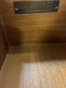 Somerset Bay 3 Drawer Chest With Glass Top