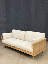 Load image into Gallery viewer, Castlery "Lucia" White Wash Cane Sofa