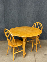Load image into Gallery viewer, Country Style Drop-Leaf Dining Set with 2 Windsor Chairs