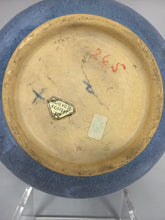 Load image into Gallery viewer, Blue Roseville Pottery Floral Vase