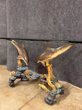 Load image into Gallery viewer, Wyland Signed Limited Edition Glass-Top Dolphin Console Table