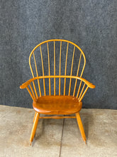Load image into Gallery viewer, J. Brown Lincolnville Maine Handcrafted Windsor Rocking Armchair