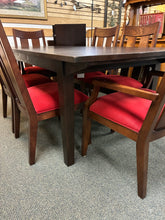 Load image into Gallery viewer, Ethan Allen Horizons 9-Piece Walnut Finish Dining Set with 2 Leaves
