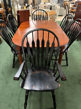 Load image into Gallery viewer, Cherry &amp; Black Country Dining Set With 2 Leaf Extensions