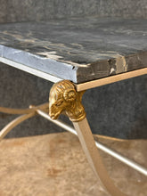 Load image into Gallery viewer, Neoclassical Ram's Head &amp; Hoof Marble Top Occasional Table