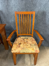 Load image into Gallery viewer, Mission-Style Oak Dining Table with 6 Chairs and 1 Leaf
