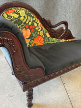 Load image into Gallery viewer, Victorian-Style Swan Carved Chaise Lounge