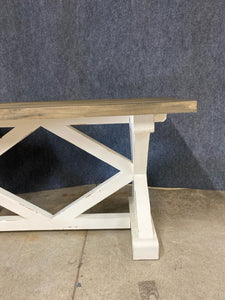Custom Distressed Dining Table With Bench