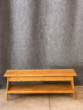 Load image into Gallery viewer, Handmade Oak Bench With Lower Shelf
