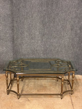 Load image into Gallery viewer, Ornate Metal &amp; Glass Coffee Table
