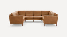 Load image into Gallery viewer, *NEW* Burrow The Nomad Leather 8-Seat U Sectional in Chestnut