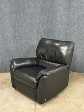 Load image into Gallery viewer, Natuzzi Italsofa Black Leather Swivel Reclining Chair