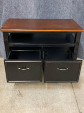 Load image into Gallery viewer, Two-Tone Wood &amp; Black Filing Console Table