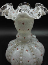 Load image into Gallery viewer, Fenton Glass Vintage White Print Vase