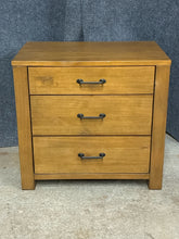Load image into Gallery viewer, Light Wood 3 Drawer Nightstand
