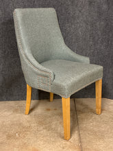 Load image into Gallery viewer, Sage Green Upholstered Accent Chair With Nailhead Trim