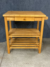 Load image into Gallery viewer, Light Wood Island With 1 Drawer