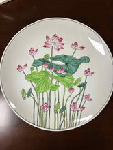 Load image into Gallery viewer, Porcelain Asian Floral White Print Plate