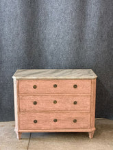 Load image into Gallery viewer, Swedish Style Pink 3 Drawer Chest with Painted Top