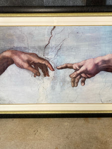 Framed Michelangelo Creation of Adam