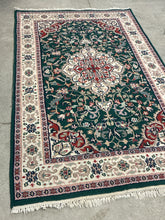 Load image into Gallery viewer, Surya Hand-Knotted Wool Rug in Green and Ivory