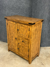 Load image into Gallery viewer, Rustic Bar Cabinet with Wine Rack