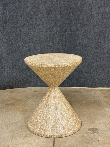 Gabby Home Textured Resin Drum Table