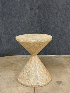 Gabby Home Textured Resin Drum Table