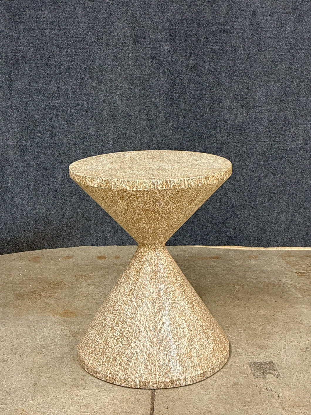 Gabby Home Textured Resin Drum Table