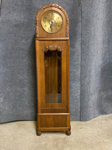 German Made Hand Carved Grandfather Clock