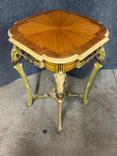 Load image into Gallery viewer, Louis XV Style Painted/Inlaid Side Table
