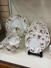Load image into Gallery viewer, Minton Gold Trim Floral Dinnerware set