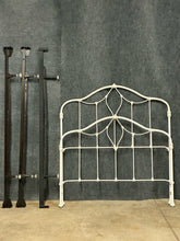 Load image into Gallery viewer, Vintage-Style White Metal Full Bed Frame
